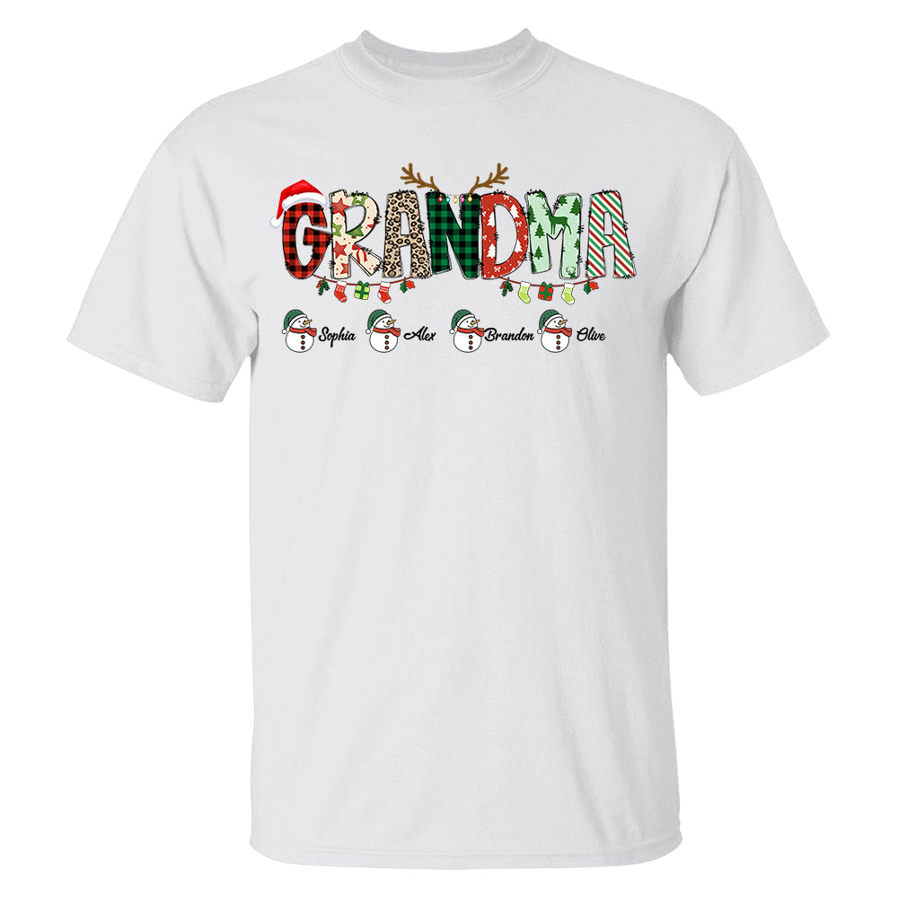 Grandma Sweatshirt, Custom Grandkids Name Shirt, Christmas Grandma Shirt, Christmas Shirt, Christmas Sweatshirt, Christmas Gift For Grandma Nh00