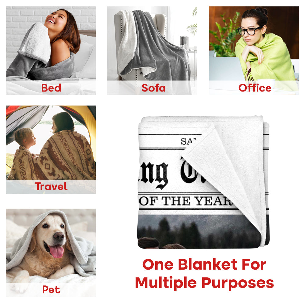 Personalized The Wedding Times Blanket Gift For Couple - Custom Photo Wedding Blanket Pt99