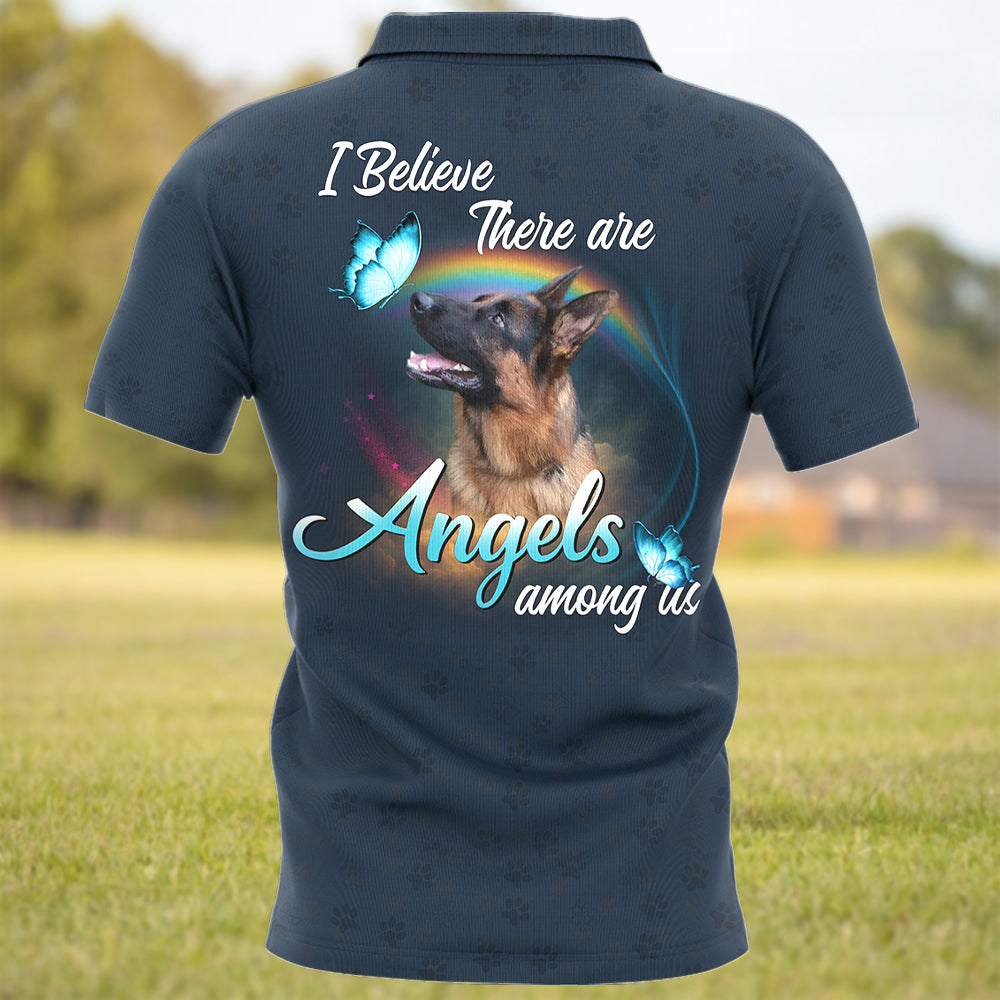I Believe There Are Angles Among Us, In Loving Memory, Custom Photo Dog Memorial Shirt T1807