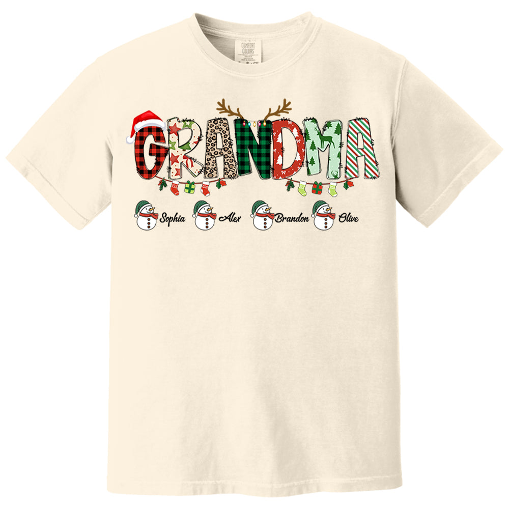 Grandma Sweatshirt, Custom Grandkids Name Shirt, Christmas Grandma Shirt, Christmas Shirt, Christmas Sweatshirt, Christmas Gift For Grandma Nh00