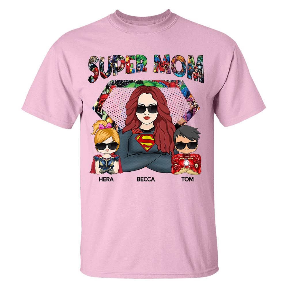 Super Mom - Personalized Shirt Nh00