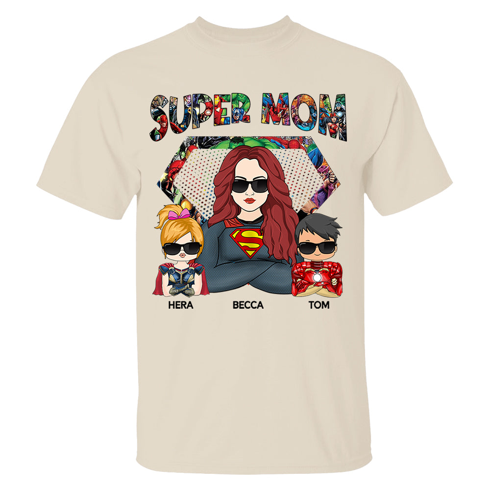 Super Mom - Personalized Shirt Nh00