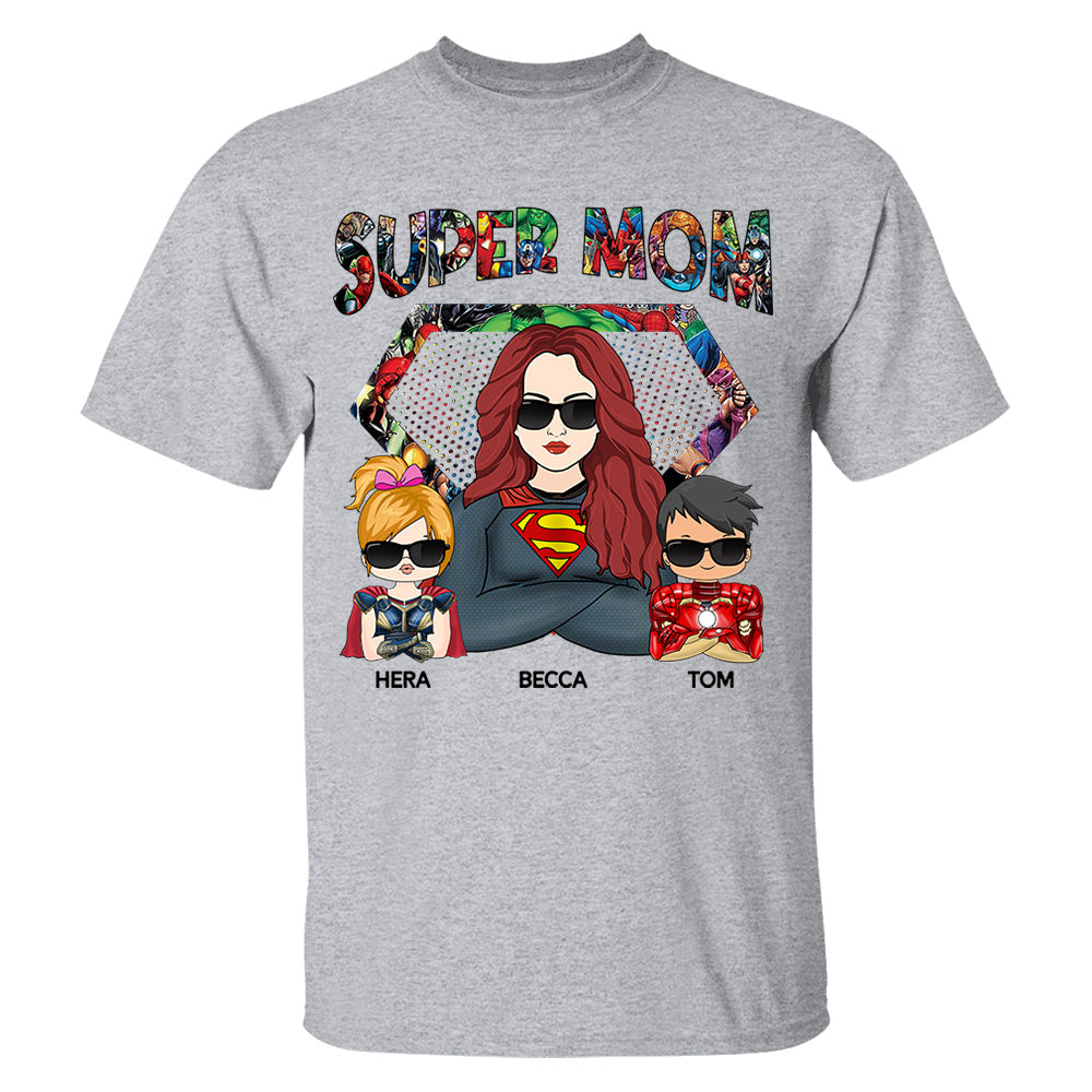 Super Mom - Personalized Shirt Nh00