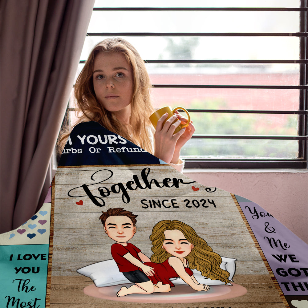 I Love You The Most Together Since Couple - Anniversary, Birthday Gift For Spouse, Husband, Wife, Boyfriend, Girlfriend - Personalized Custom Fleece Blanket - HH0511 Li29