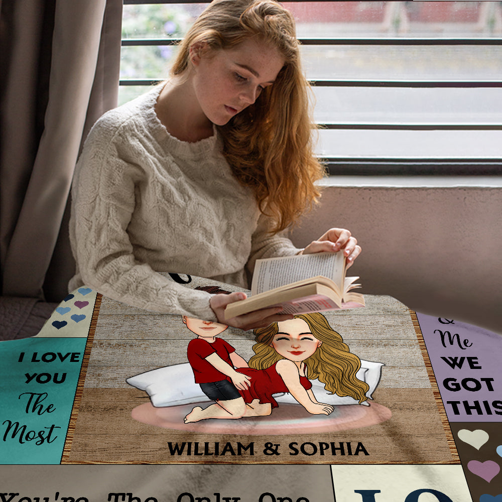 I Love You The Most Together Since Couple - Anniversary, Birthday Gift For Spouse, Husband, Wife, Boyfriend, Girlfriend - Personalized Custom Fleece Blanket - HH0511 Li29