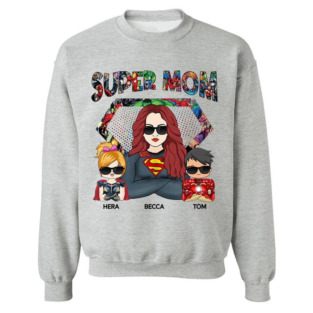 Super Mom - Personalized Shirt Nh00