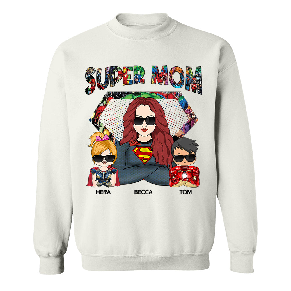 Super Mom - Personalized Shirt Nh00