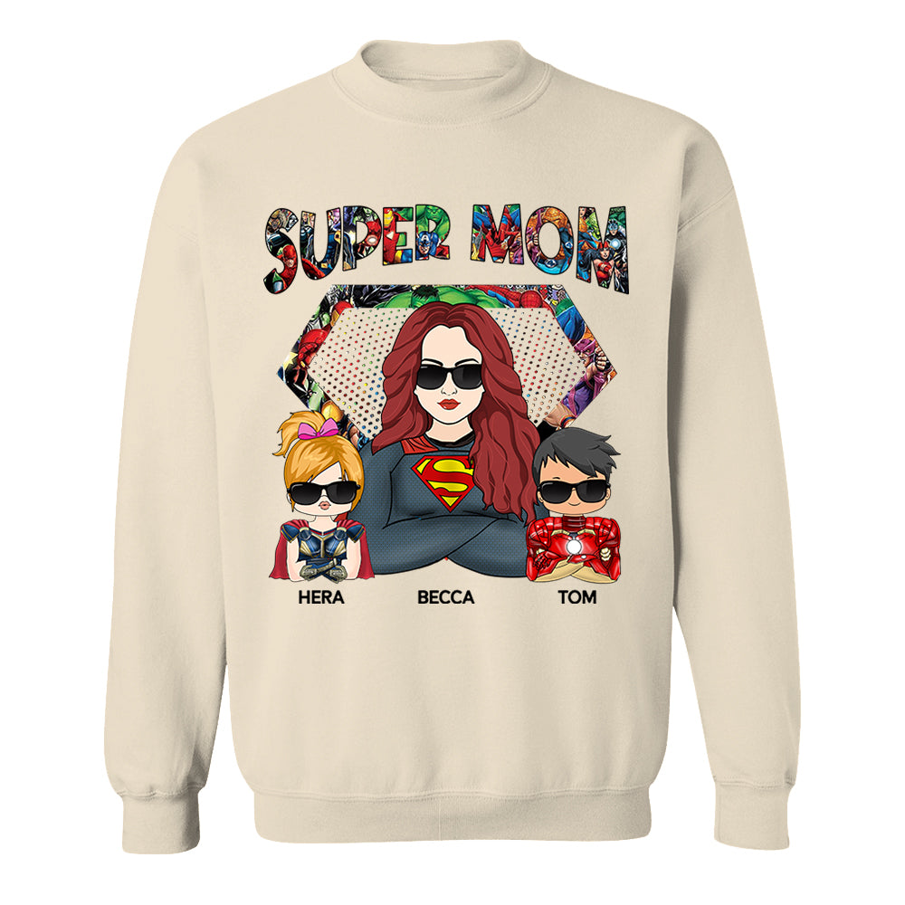 Super Mom - Personalized Shirt Nh00