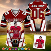 Custom Photo Gameday Football Personalized All Over Print Football Jersey For Football Mom Grandma Sport Family