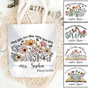 Teacher Appreciation Gift Tote Bag Canvas - Custom Teacher Gift -Personalized School Bag Gifted Teacher Tote Reusable Bag School Campus Bag