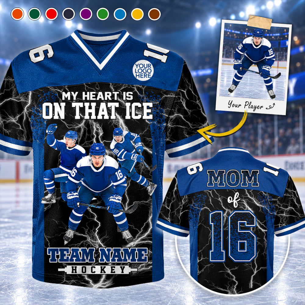 Custom My Heart Is On That Field Hockey Shirt, Gift For Hockey Lovers L0411