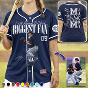 Personalized Baseball Mom Jersey – I'll Always Be Your Biggest Fan - Baseball Jersey For Baseball Mom, Dad, Family T1807