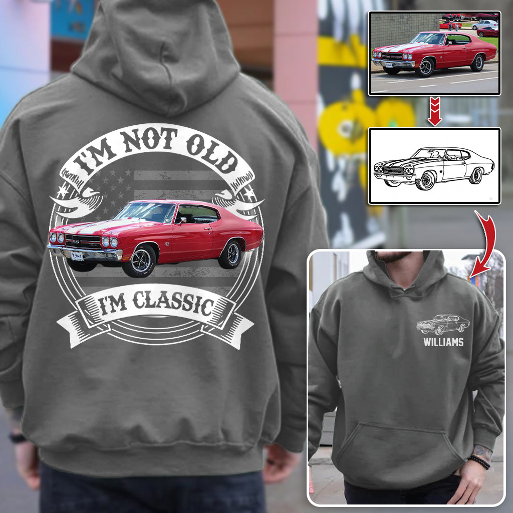 I'm Not Old I'm Classic Chevelle 1970 SS 454 Graphic Personalized Car's Photo Quarter Shirt