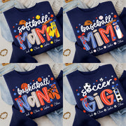 Personalized Baseball Mama Shirt, Custom Baseball Sports Grandma Nickname Shirt Vr2