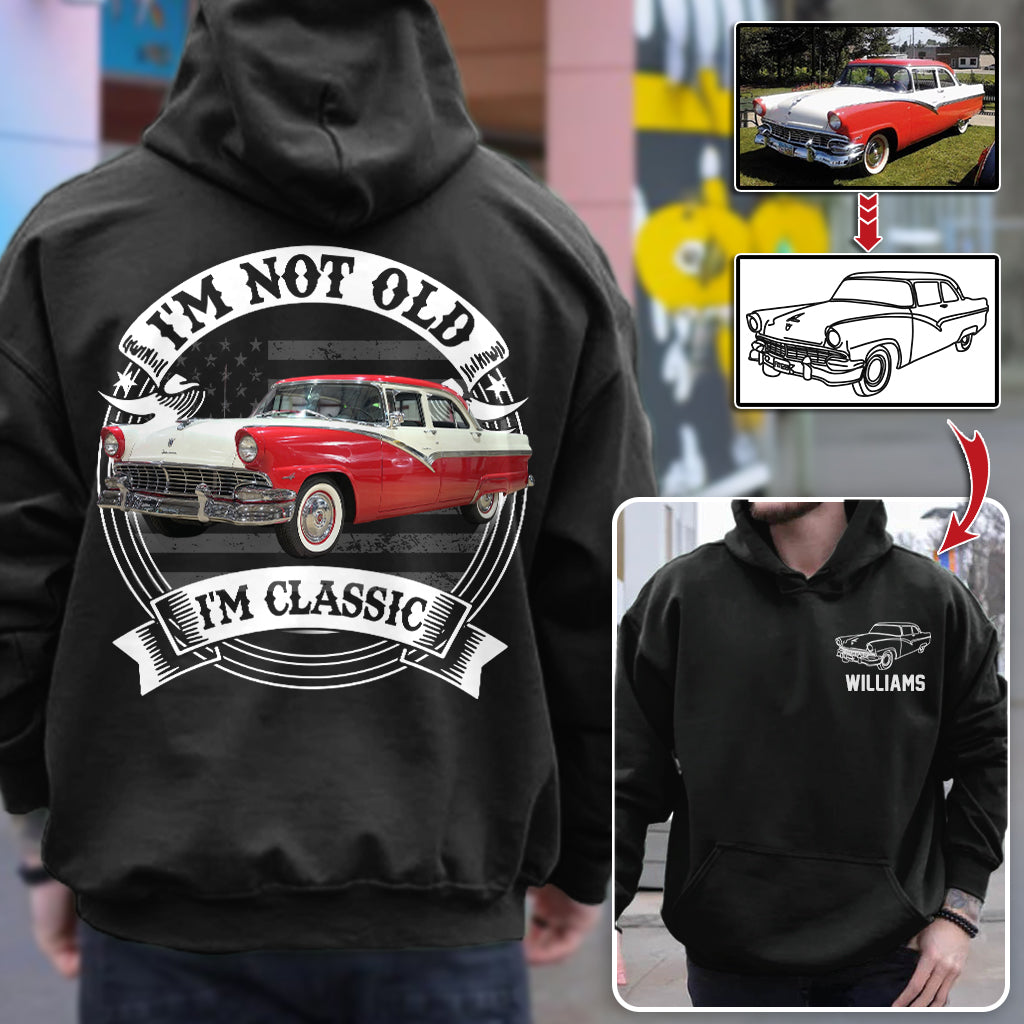 I'm Not Old I'm Classic Ford Fairlane Graphic Personalized Car's Photo Quarter Shirt