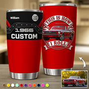 Custom Photo Car Tumbler - Gift for Father's Day, Car Lovers A2110