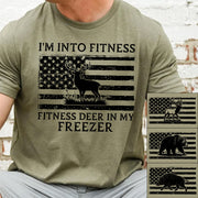 Personalized I'm Into Fitness Fitness Deer in My Freezer Shirt Gift for Hunter, Hunting Lovers