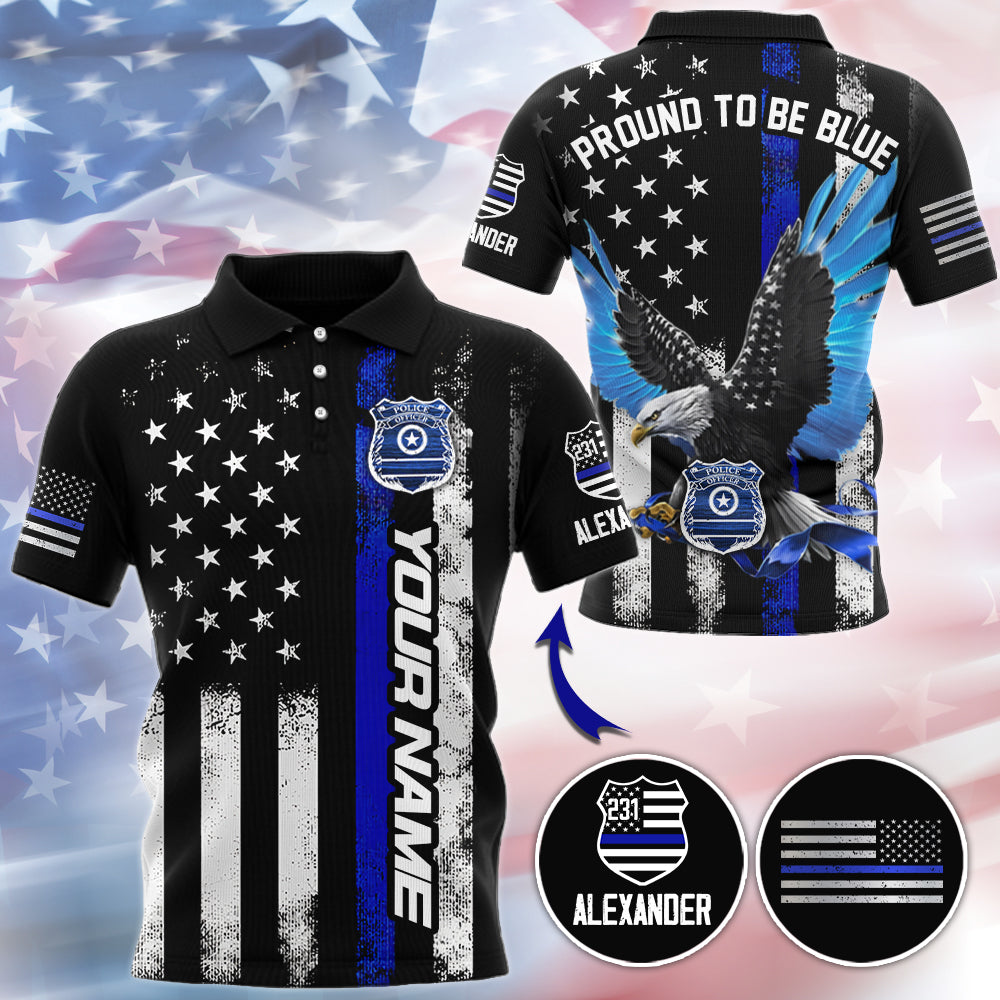 Proud To Be Blue Personalized Shirt Gift For Police T1807