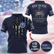 Back The Blue Personalized All Over Print Shirt Gift For Police T1807