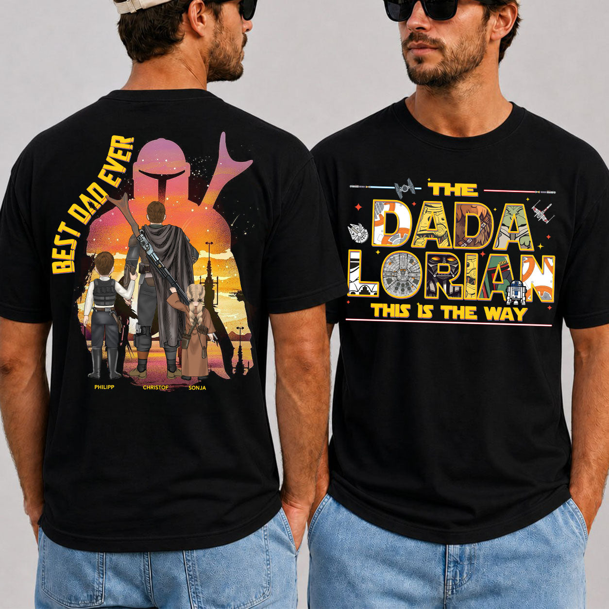 The Dadalorian This Is The Way - Personalized Shirt Custom Nickname With Kids Gift For Dad 2026 Vrs2 T1807