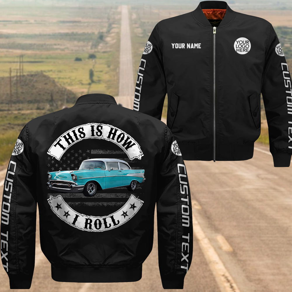 This Is How I Roll - Personalized Photo Leather Jacket For Car Lover A2110