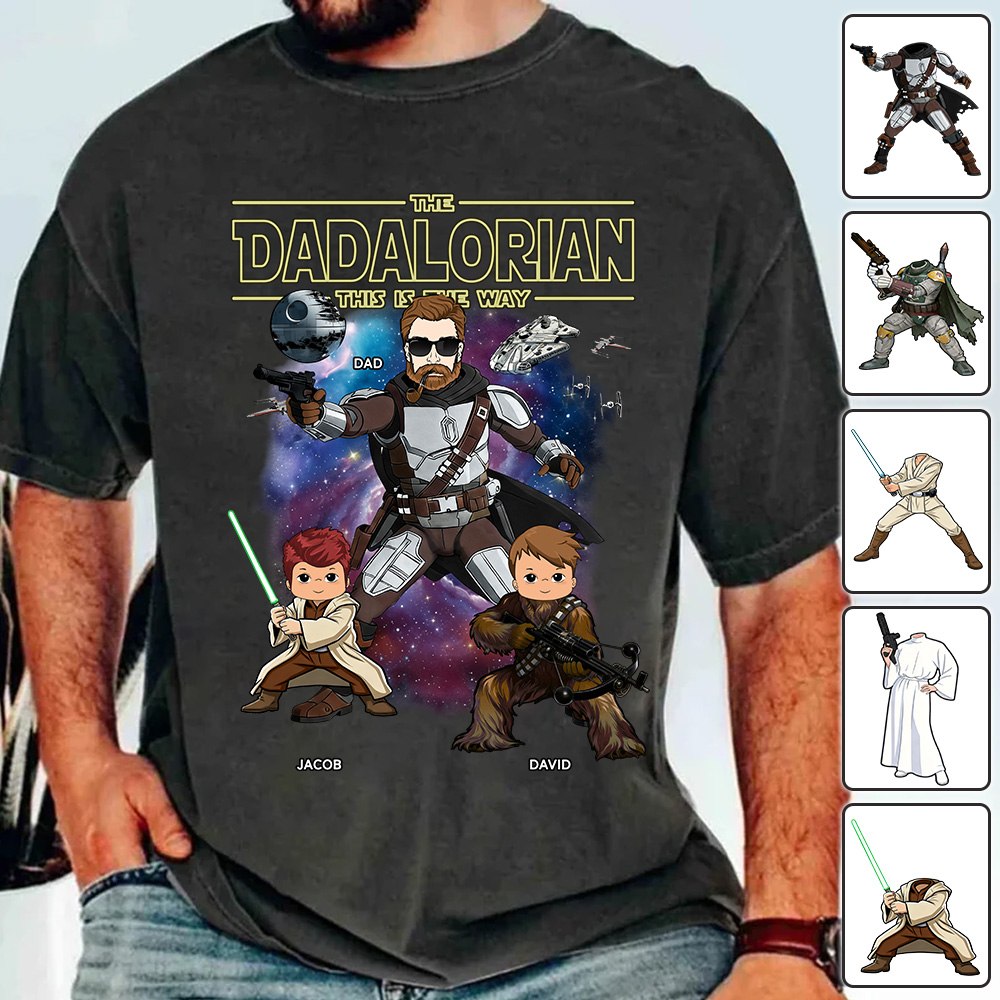 Custom The Dadalorian This Is The Way Vintage Style Shirt For Dad - Father's Day Gift Idea 2026