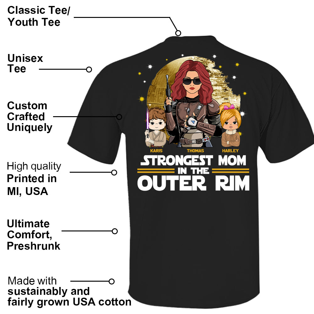 Strongest Mom In The Outer Rim - The Momalorian Personalized Shirt Gift For Mom