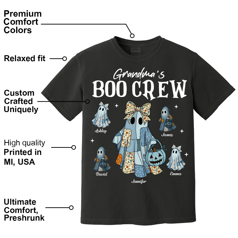 Grandma's Boo Crew - Personalized Custom T Shirt - Halloween Gift for Grandma, Nana, Grammy, Mom