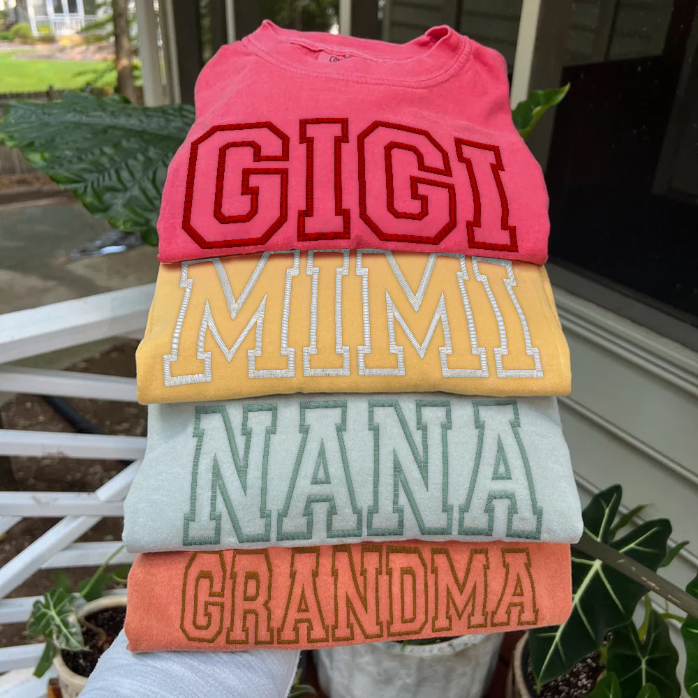 Embroidered Grandma Shirt, Gigi Shirt, Gift for Grandma, Nana Shirt, New Grandma Gift, Embroidered Grandma