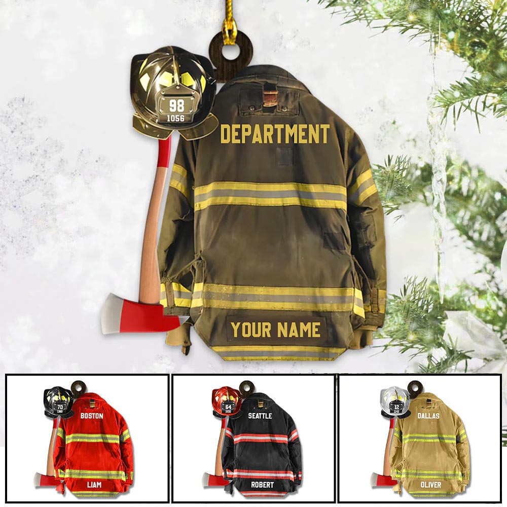 Proud Firefighter Personalized Ornament Gift For Firefighter Fireman