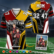 I Will Always Be Your Biggest Fan, Custom 2 Colors Football Jersey, Custom Photo Football Jersey, Gift For Football Lover A2110
