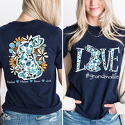 Love Grandmalife Easter Bunny Flower And Kids T-Shirt, Personalized Grandma Shirt, Custom Gift For Nickname and Kids Names T1807