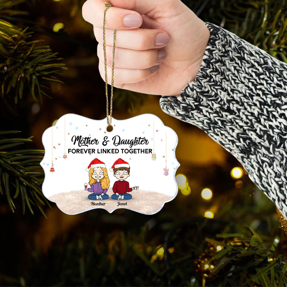 Personalized Christmas Ornament - Mother & Daughters Forever