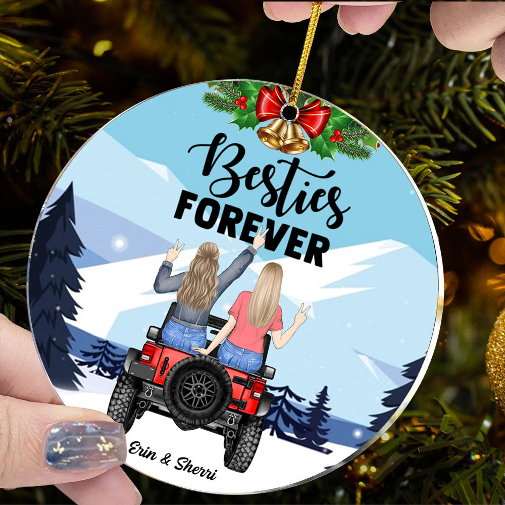 Besties Forever Personalized Ornament Gift For Best Friend Besties Sister