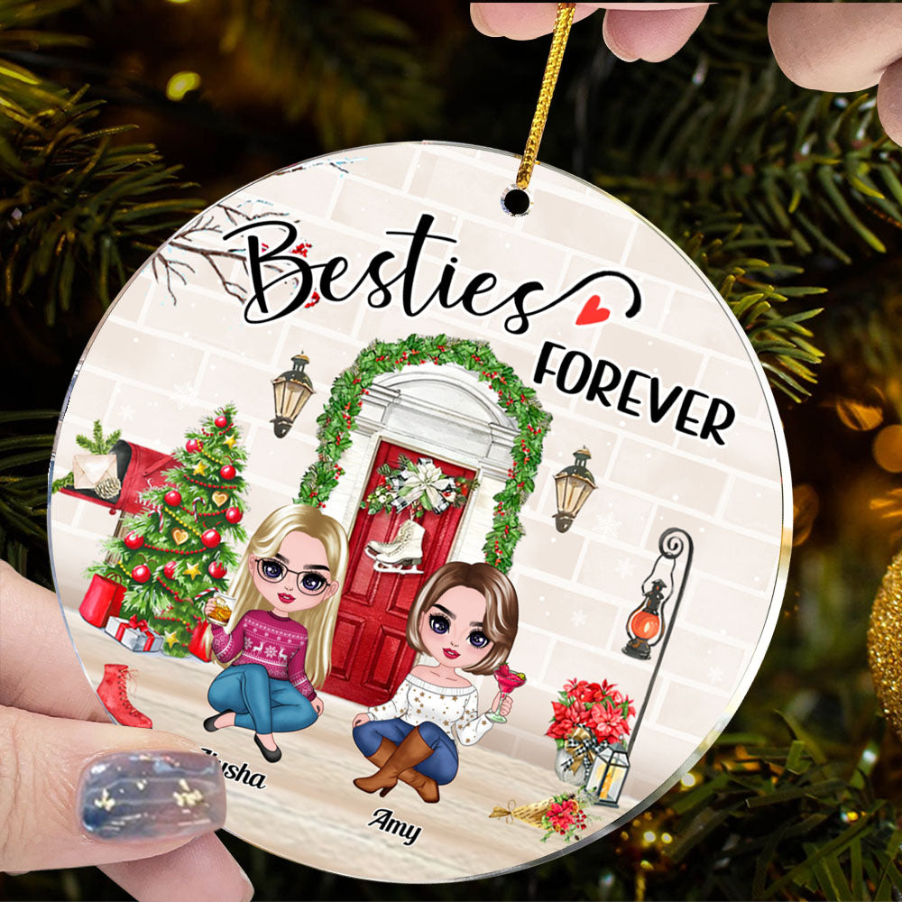 Christmas Ornament Gift For Besties Sisters Sistas Personalized Ornament Gift For Best Friend Besties