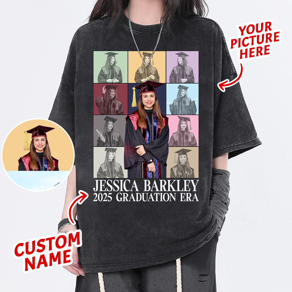 2025 Graduation Era - Custom Photo Eras Tour Shirt For 2024 Senior, Graduation, Custom Photo Family Shirt, 2024 Graduation