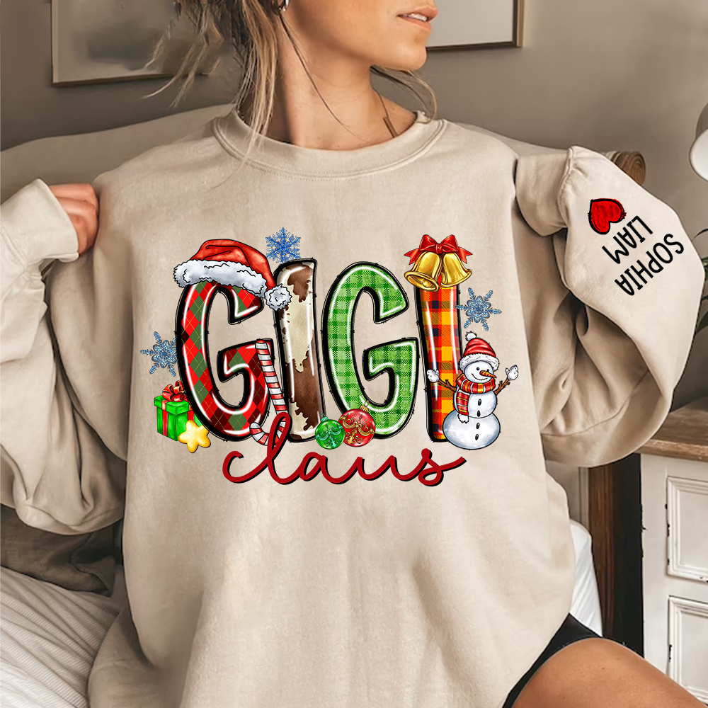 Personalized Nana Claus Sweatshirt Christmas Gift For Grandmas