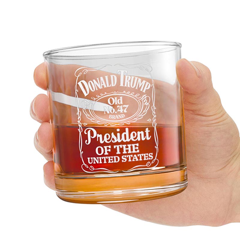 President Donald Trump Whiskey Glass