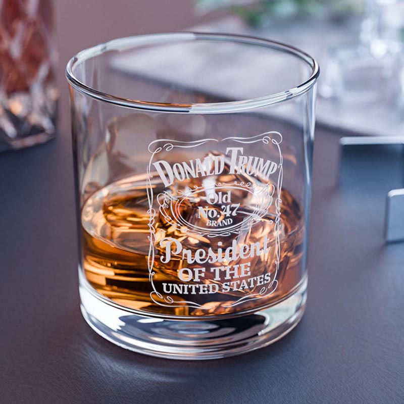 President Donald Trump Whiskey Glass