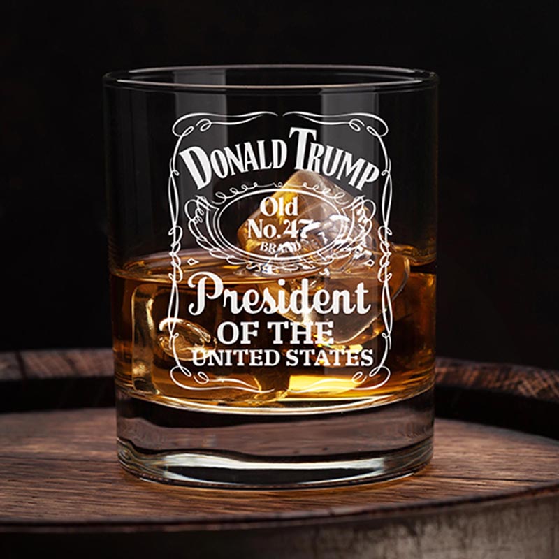 President Donald Trump Whiskey Glass