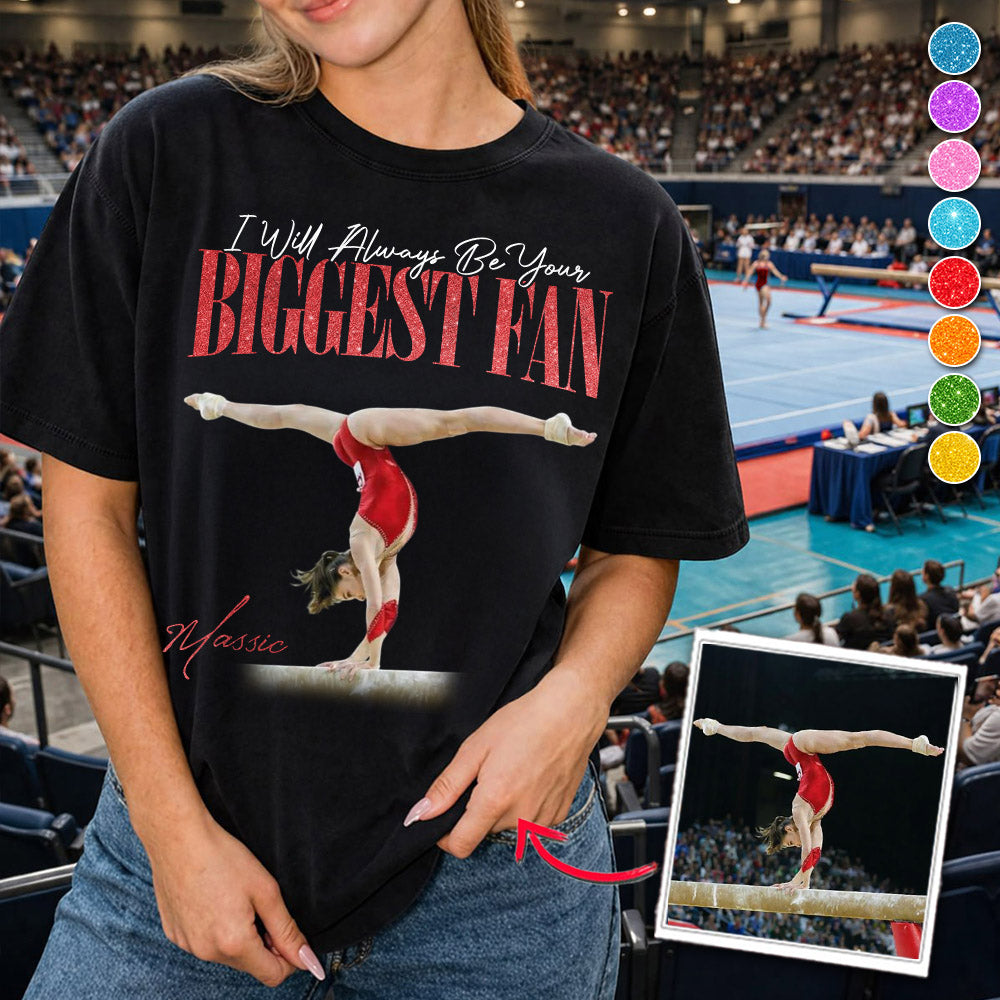 Custom Photo Gymnast Shirt - Gymnastics Mom, Dad, Family Shirt A2110