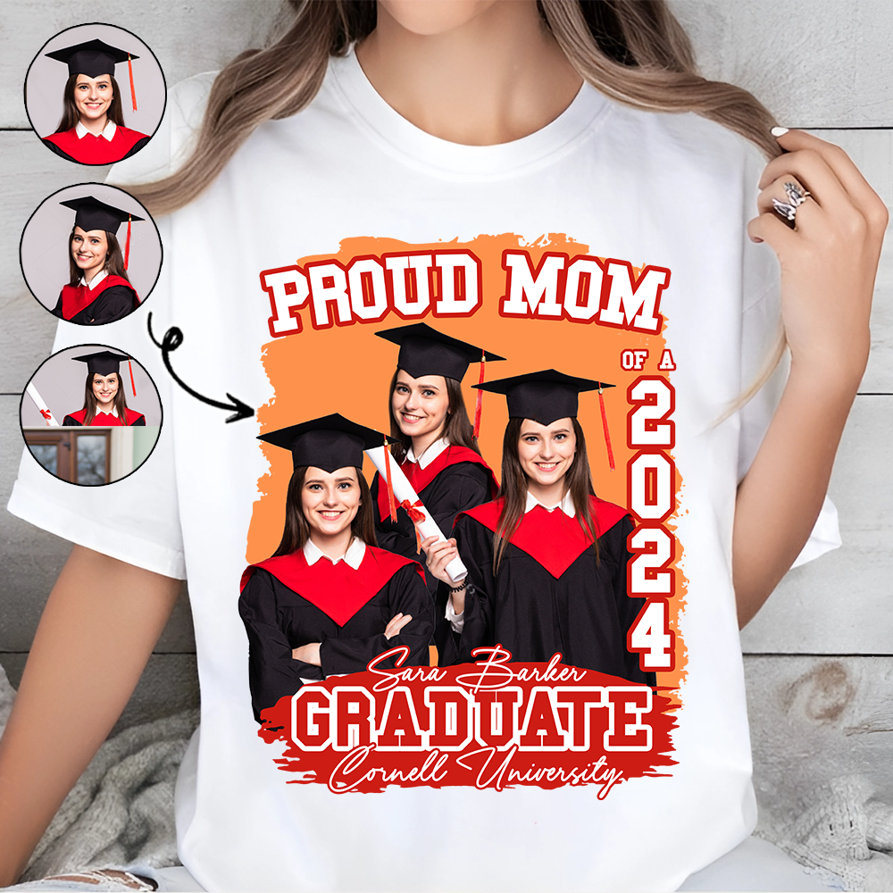 Custom Photo 2024 Graduation Shirts For Family Member