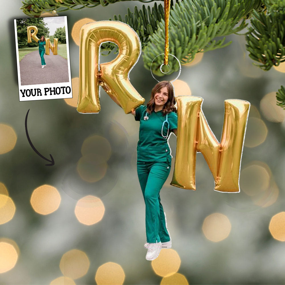 Love Nurse Life Customized Your Photo Ornament - Personalized Custom Photo Mica Ornament - Nurse's Day, Appreciation, Christmas Gift For Nurse