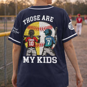 Baseball Softball Mom Ballpark Mom - Personalized Baseball Jersey - Those Are My Kids Baseball Jersey Gift For Sport Family T1807