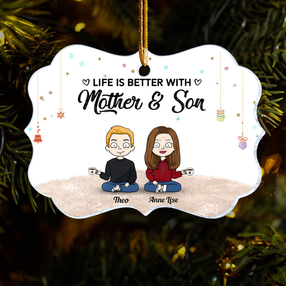 Mother son 2024 christmas ornament