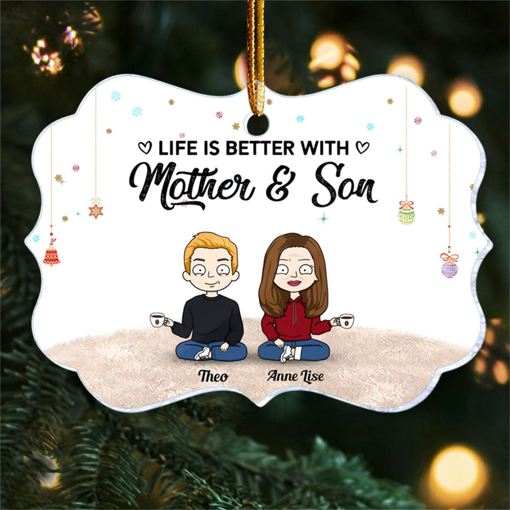 Personalized Ornament - Mother and Sons - Xmas Ornament - Mother And Sons  Forever Linked Together