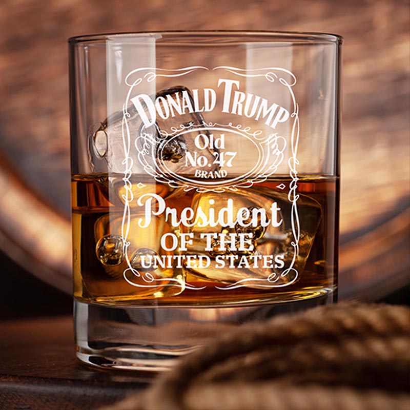 President Donald Trump Whiskey Glass