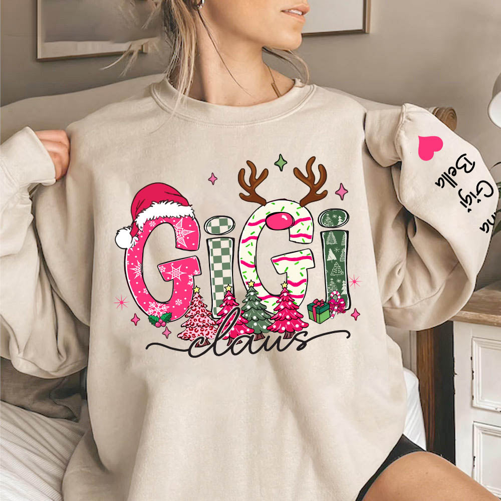 Pink Personalized Christmas Gifts for Grandma, Christmas Tree For Grandma, Pink Gifts For Gigi And Kids