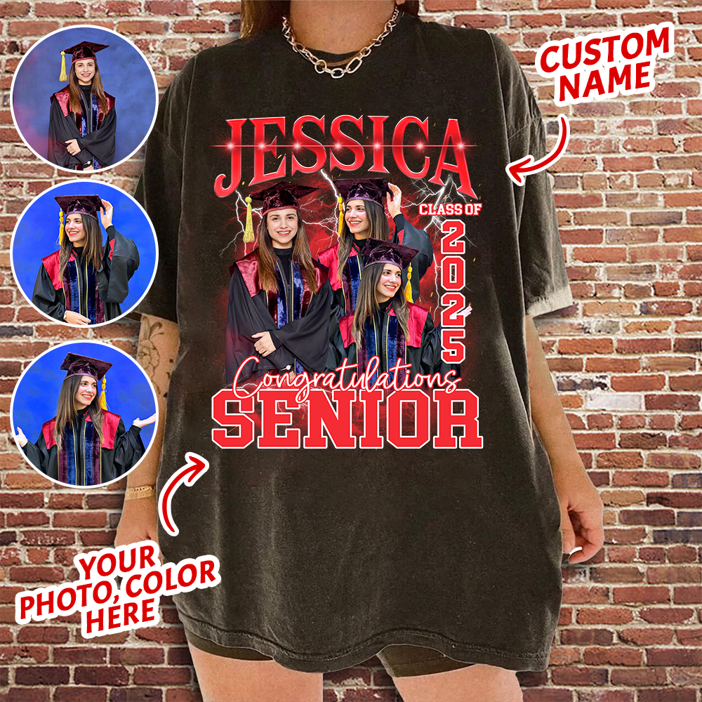 Custom Graduation T Shirt, Vintage Custom Funny Rap Shirt, Custom Photo Vintage T Shirts, Custom Family Graduation Shirt