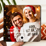 Custom Music Fridge Magnet, Personalized Photo & Music Refrigerator Magnet, Play Song Music Box Ornament, Anniversary Christmas Gift for Him